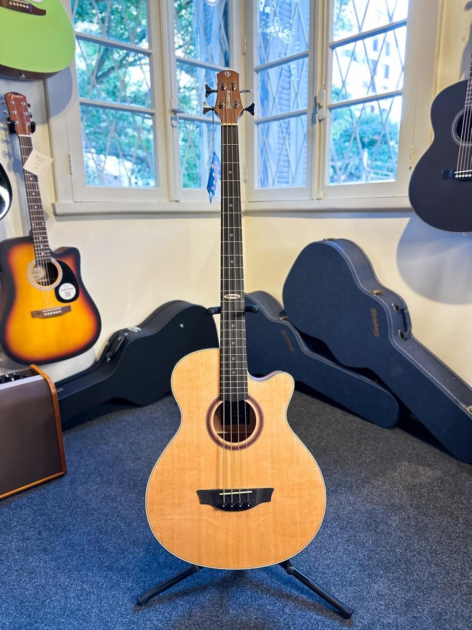 Baixolão 4 Cordas Strinberg Sb-240c Natural Fosco