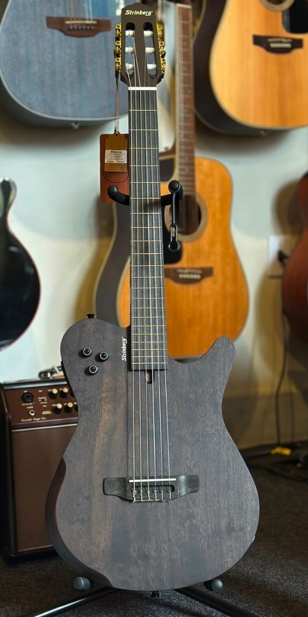 Violão Strinberg Soul Ssc60 Tos Nylon Elétrico Semi-sólido Cutaway Tobacco Satin Com Bag 
