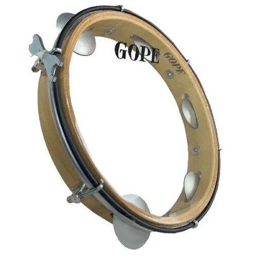 Pandeiro Gope 11" Madeira 8 Afinadores Pele Cristal 6414pecrc 