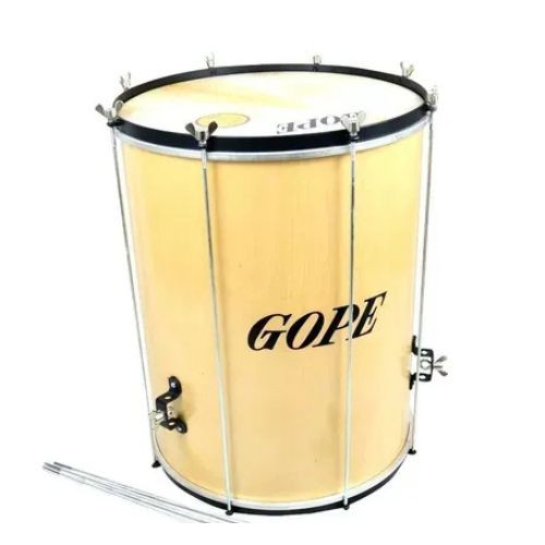Surdo Gope Madeira 18"x60cm Aro Cromado 8 Afinações Bme6018cr 