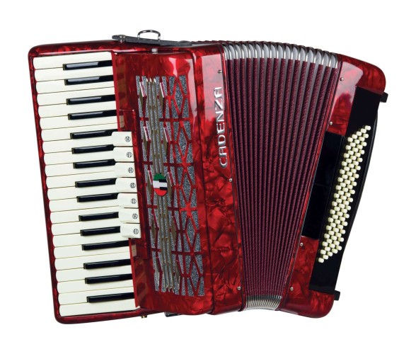 Acordeon Cadenza 37 Teclas 80 Baixos Cd80 Vermelho 