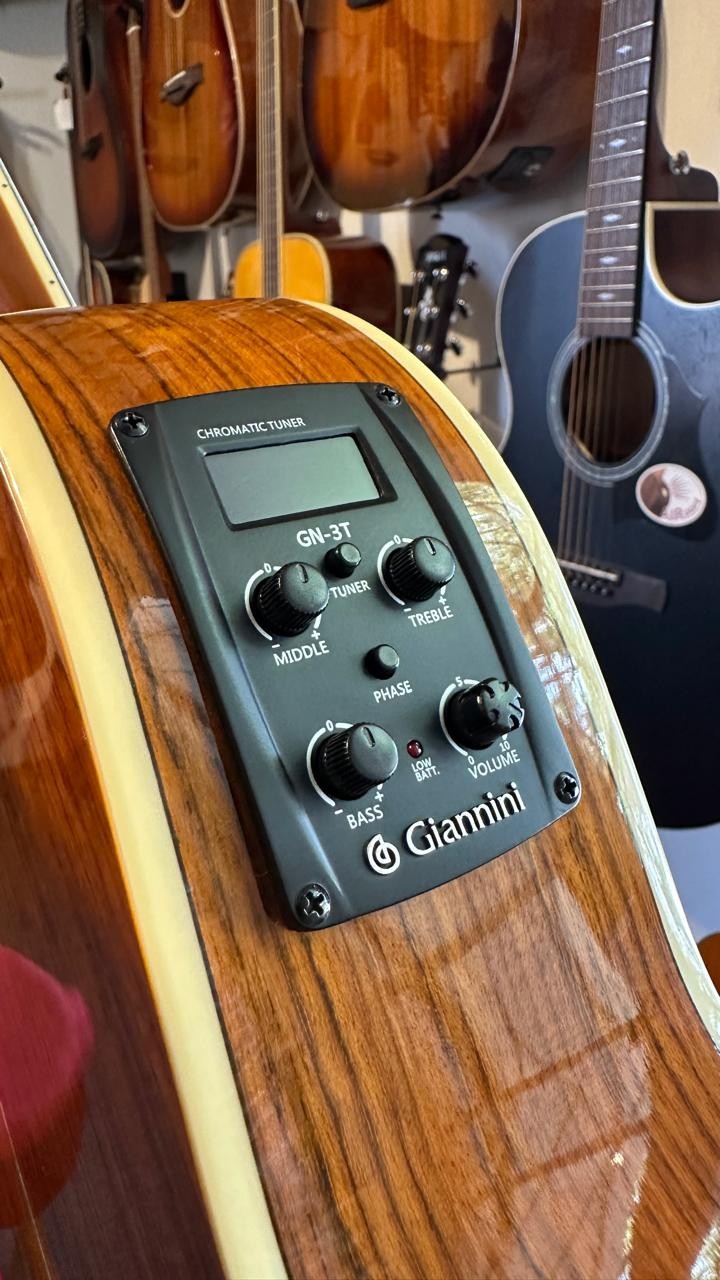 Violão Giannini Gnf-3 Ceq Natural Gloss (ng)