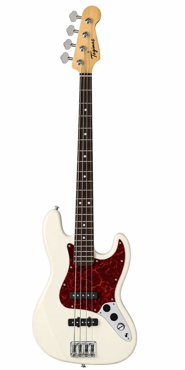 Baixo Tagima Tjb-4s Special Jazz Bass Olympic White Com Escudo Tortoise 