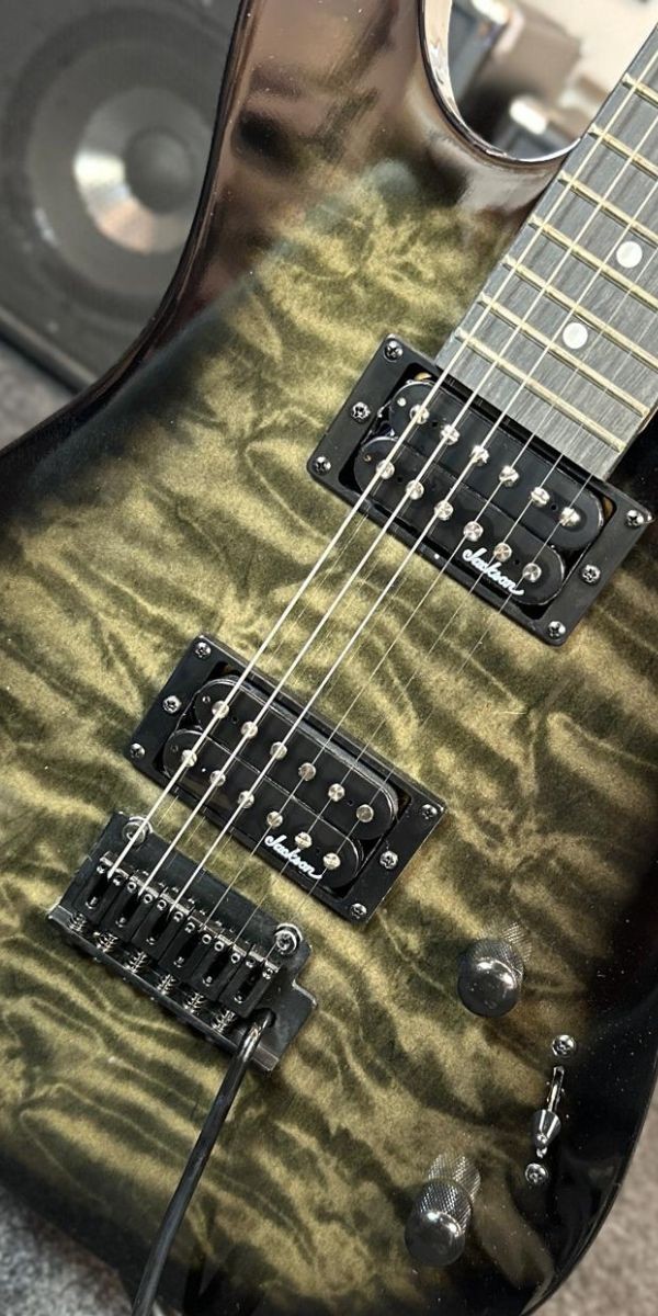 Guitarra Jackson js Dinky Js11q Transparent Black 