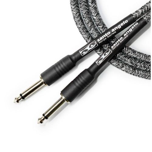 Cabo Guitarra P10 Santo Angelo Ninja tx Relic 10ft 3,05m Preto 0,20mm² 