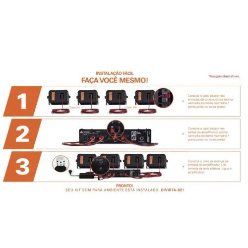 Kit Som Ambiente Hayonik Ambience 4000 od v2 Preto 400w Bluetooth Usb fm óptico 