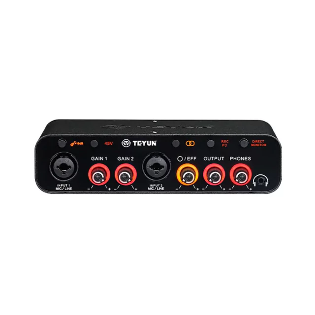 Interface de áudio Profissional 2 Canais Teyun Q26