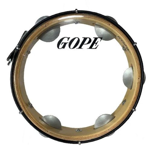 Pandeiro Gope 11" Madeira 8 Afinadores Pele Cristal 6414pecrc 