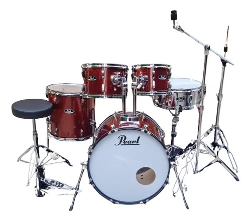 Bateria Pearl Roadshow Rs505 Burnt Orange Sparkle 20",10",12",14" Com Ferragens e Banco 