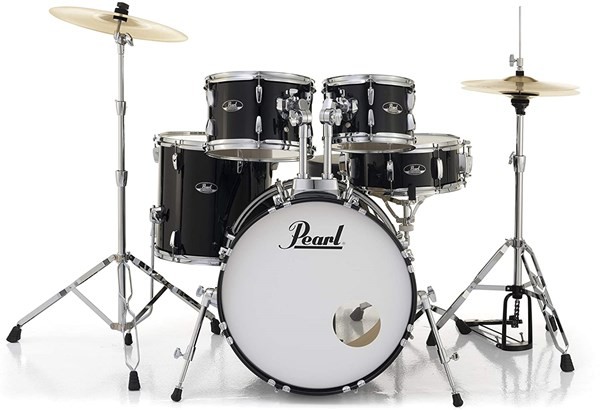Bateria Pearl Roadshow Rs505 Jet Black 20",10",12",14" Com Ferragens e Banco 
