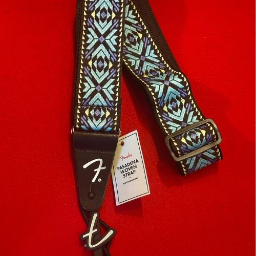 Correia Fender Pasadena Woven Blue Snowflake 2" Para Guitarra e Baixo 